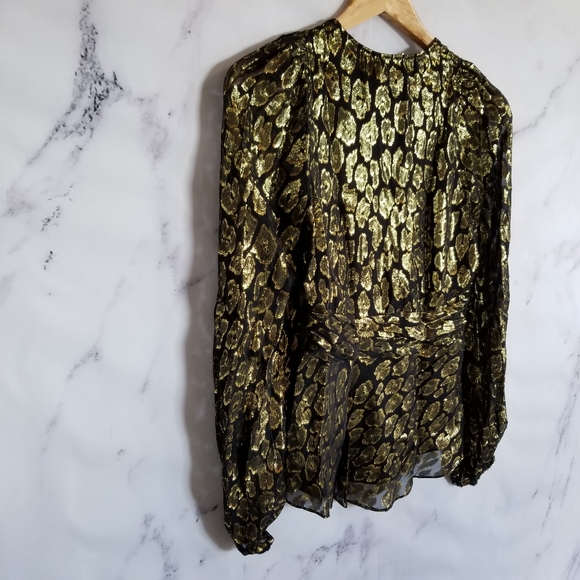 A.L.C Logan Long Sleeve Twist Front Blouse Top, 6 - Picture 5 of 16